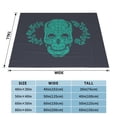 thumbnail image 4 of XMXT Throw Blanket, Star Skull Rose Pattern Machine Washable Blankets for Sofa, 60 x 50 inches Gray, 4 of 9