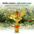 thumbnail image 2 of 1/2 Inch Impact Sprinkler - Adjustable Distance 360 Degree Rotation Zinc Alloy Lawn Sprinkler with Nozzles Watering Sprinkler for Grass Patio Garden Irrigation, 2 of 5
