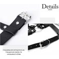 thumbnail image 3 of 1 Uds (negro) Cadena de cintura de cuero negro para mujeres y niñas cintura exagerada sexy todo en uno Cadena de cuerpo cadena de cintura cortical de tienda nocturna, 3 of 5