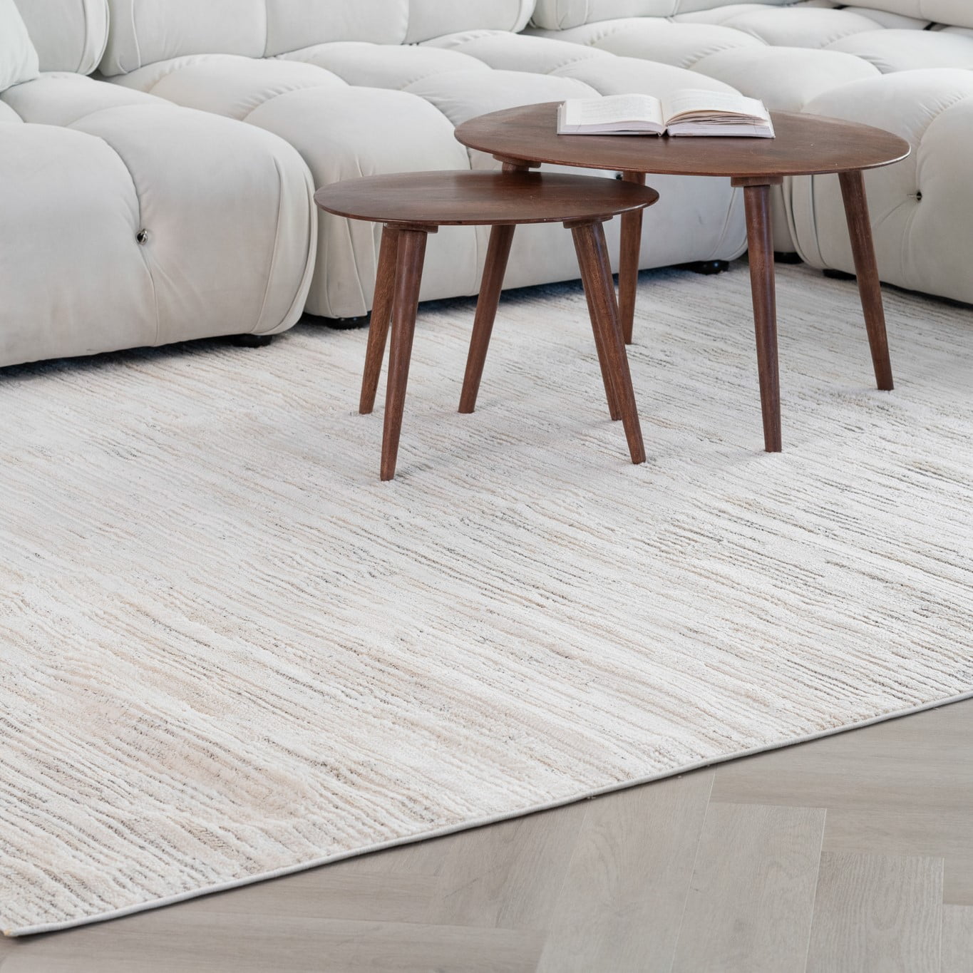 Rug Branch Astra 9'x12' (Exact Size: 9'2" x 12'5") Modern Indoor Area Rug, Beige Cream - Living Room, Bedroom, Dining Room, and Kitchen