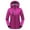 Purple, variant on Women's Casual Jackets Splashproof Hooded Rain Jacket Outdoor Hiking Travel Zipper Jacket 2XL