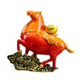 thumbnail image 1 of Figura de caballo Fengshui Figura de resina Arte Artesanía Coleccionables Mano de obra fina Naranja, 1 of 8
