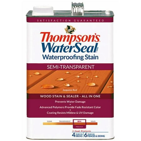 Thompsons WaterSeal Semi-Transparent Waterproofing Stain SEQUOIA RED