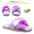 thumbnail image 6 of Barerun Women Plush Memory Foam Comfort Fuzzy Fluffy House Slippers, Purple, 6 of 7