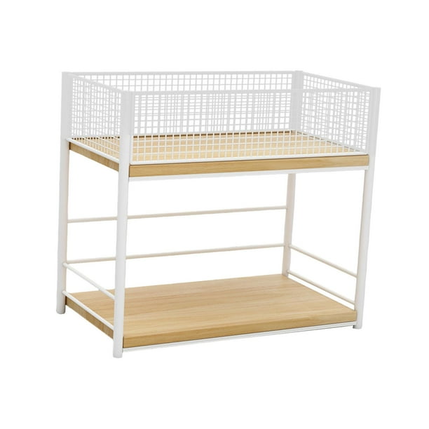 Estante de almacenamiento debajo del escritorio, organizador de archivos, organizador de ropa para manualidades, resistente blanco