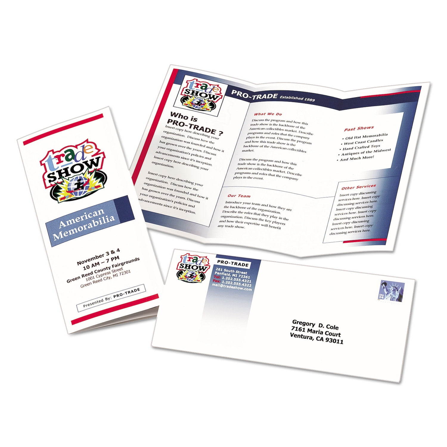 Avery Tri-Fold Brochures, 92 Bright, 83lb, 8.5 x 11, Matte White, 100/Pack (8324)