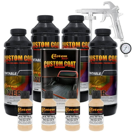 30480 Field Tan T82 - Custom Coat Urethane Spray-On Truck Bed Liner, 0.875 Gallon - With Applicator Spray 