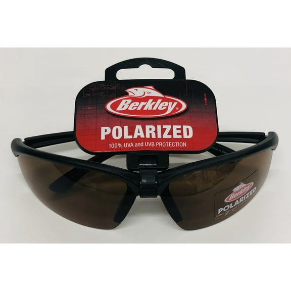 Berkley Lanier Polarized Fishing Sunglasses, Matte Black / Brown, Adult