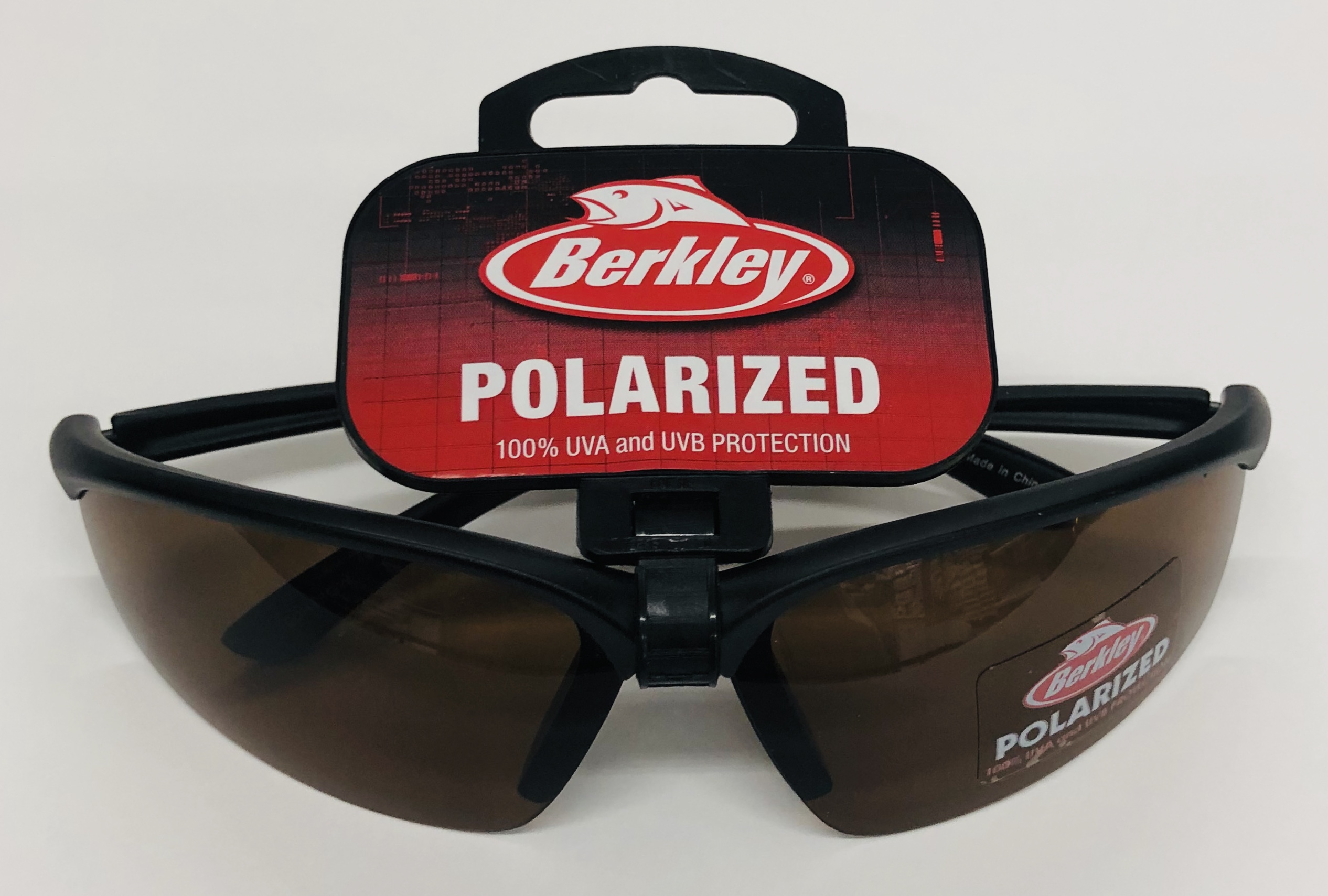 Berkley Lanier Polarized Fishing Sunglasses, Matte Black / Brown, Adult