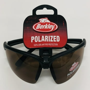 Berkley Lanier Polarized Fishing Sunglasses, Matte Black / Brown