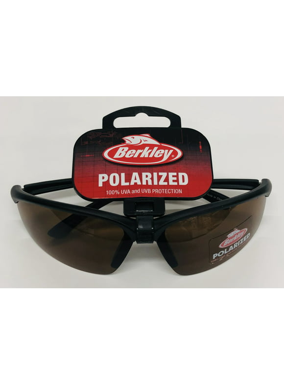 Berkley Lanier Polarized Fishing Sunglasses, Matte Black / Brown