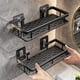 thumbnail image 2 of Bathroom Shelf No Drill Wall Mounted Shampoo Bottle Shower Corner Rack Toilet Storage Rack Aluminum Bathroom Kitchen Accessories, 2 of 7