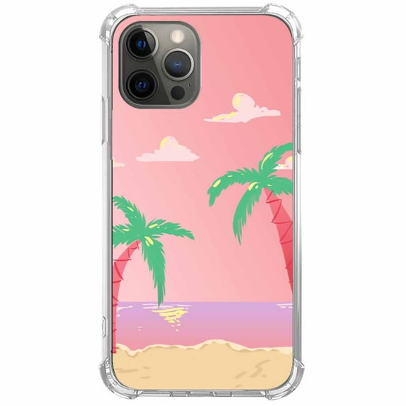 Aesthetic Sandbeach Case for iPhone 12 Pro ,Aesthetic Art Design Pattern TPU Shock Proof Cover Case