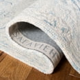 thumbnail image 3 of SAFAVIEH Micro-Loop Carl Floral Overdyed Wool Area Rug, Light Blue/Ivory, 5' x 5' Square, 3 of 5