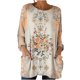 thumbnail image 3 of TaTaai 2026 Fall Womens Vintage Printed Long Sleeve Tee Round Neck Loose Blouse With Pockets Casual Retro Fashion Top Soft Stretchy Polyester Daily Gift, 3 of 7