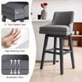 thumbnail image 5 of Ninecer 26" Counter Height Bar Stools, Swivel Bar Stools with Back, Modern Bar Chairs, Barstools with Footrest, Gray (Set of 4), 5 of 8