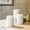 White, variant on Pillar Candles 3x4'' Fluted Ribbed Column Modern Home Décor Handmade (3 Packs, Black)
