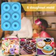 thumbnail image 3 of Molde para Rosquillas FLhrweasw 6 Cavidades Pastelería Chocolate Bandeja para Hornear azul, 3 of 7