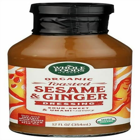 WF Organic Toasted Sesame And Ginger Dressing, 12 Fz - Pack of 2
