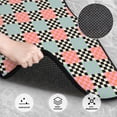 thumbnail image 3 of Fuzoiu Colorful Checkered Print Carpet Floor Mats for Car,Car Foot Mat Set,Universal Fit 4 Piece Mat Pad Set,Fits Most Cars Trucks Vans Sedans SUV Auto Carpet Mat Se, 3 of 7