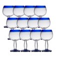 thumbnail image 2 of Libbey Aruba 21 oz. Customizable Round Cocktail Glass - Cobalt Blue Rim & Base (12/Case), 2 of 2