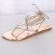 thumbnail image 5 of Sandalias de mujer Vendaje Rhinestones Transpirable Verano Zapatos planos Wmkox8yii  nm8989, 5 of 8