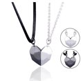 thumbnail image 6 of 1Pair Magnetic Heart Couple Necklace For Best Friend Lovers Wedding Party Jewelry Gift Women Valentine's Day Sweater Neck Chain, 6 of 8