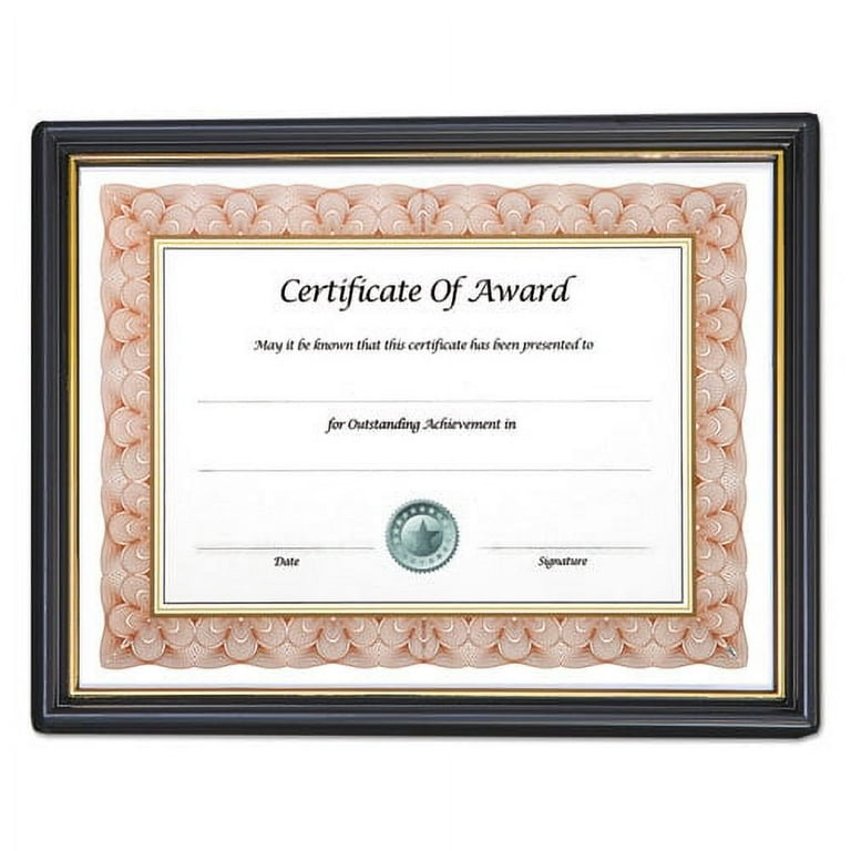 Economy Framed Achievement/Appreciation Awards, 11 x 8.5, Horiztontal Orientation, White with Black Border Economy Framed Achievement/Appreciation Awards, 11 x 8.5, Horiztontal Orientation, White with Black Border
