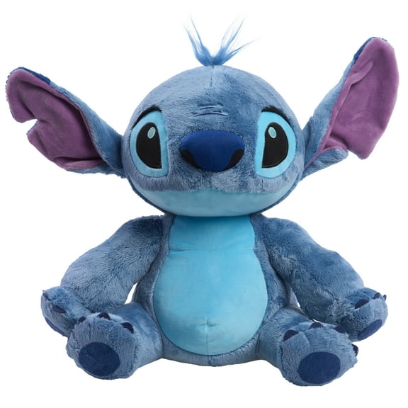 Disney Stitch 14-inch Fuzzy Plush Stuffed Animal, High Quality Soft Plush Toy, Kids Ages 2 