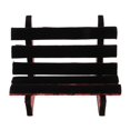 thumbnail image 2 of Banco de parque de lujo modelo 1/6 casas uñecas muebles en miniatura sofá doble de la Rojo negro1 Zulema Dollhouse Park Bench, 2 of 8