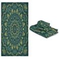 thumbnail image 7 of Dreamtimes Green Kaleidoscope Mandala 3 PCS Bath Towels Set (1 Bath Towel, 1 Hand Towel, 1 Washcloth) for Bathroom, Super Soft and Quick Dry Cotton Towels, 7 of 7