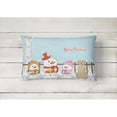 thumbnail image 2 of Carolines Treasures BB2386PW1216 Merry Christmas Carolers Yellow Labrador Canvas Fabric Decorative Pillow, 12H x16W,, 2 of 3