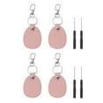 thumbnail image 1 of Uxcell Leather Key Fob, 4 Pack Genuine Leather Air Tag Holder Portable Key Fob Keychain, Pink, 1 of 6