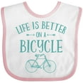 thumbnail image 3 of Inktastic Life's Better on a Bicycle Girls Baby Bib, 3 of 4
