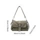 thumbnail image 2 of Bolso Con Tapa Cruzado Hombro Hebilla Lona para Mujer () Verde, 2 of 9