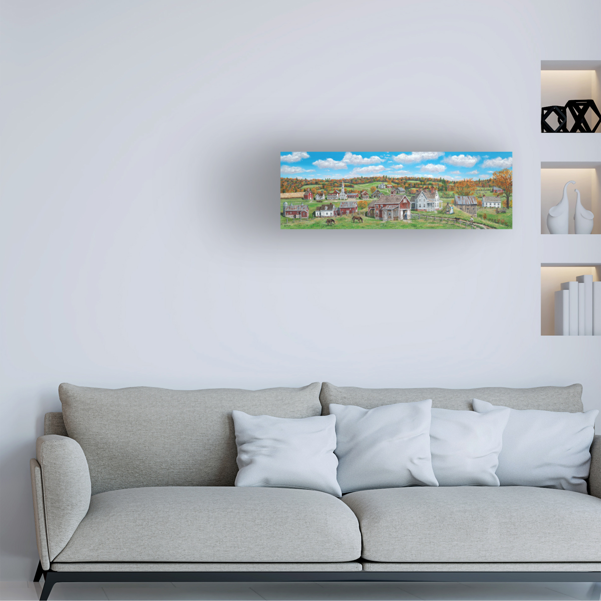Canvas Wall Art - Bob Fair 'Making Soap' Wall Art for Living Room, Bedroom, or Office DÃ©cor by Trademark Fine Art - 32 x 10 Inches