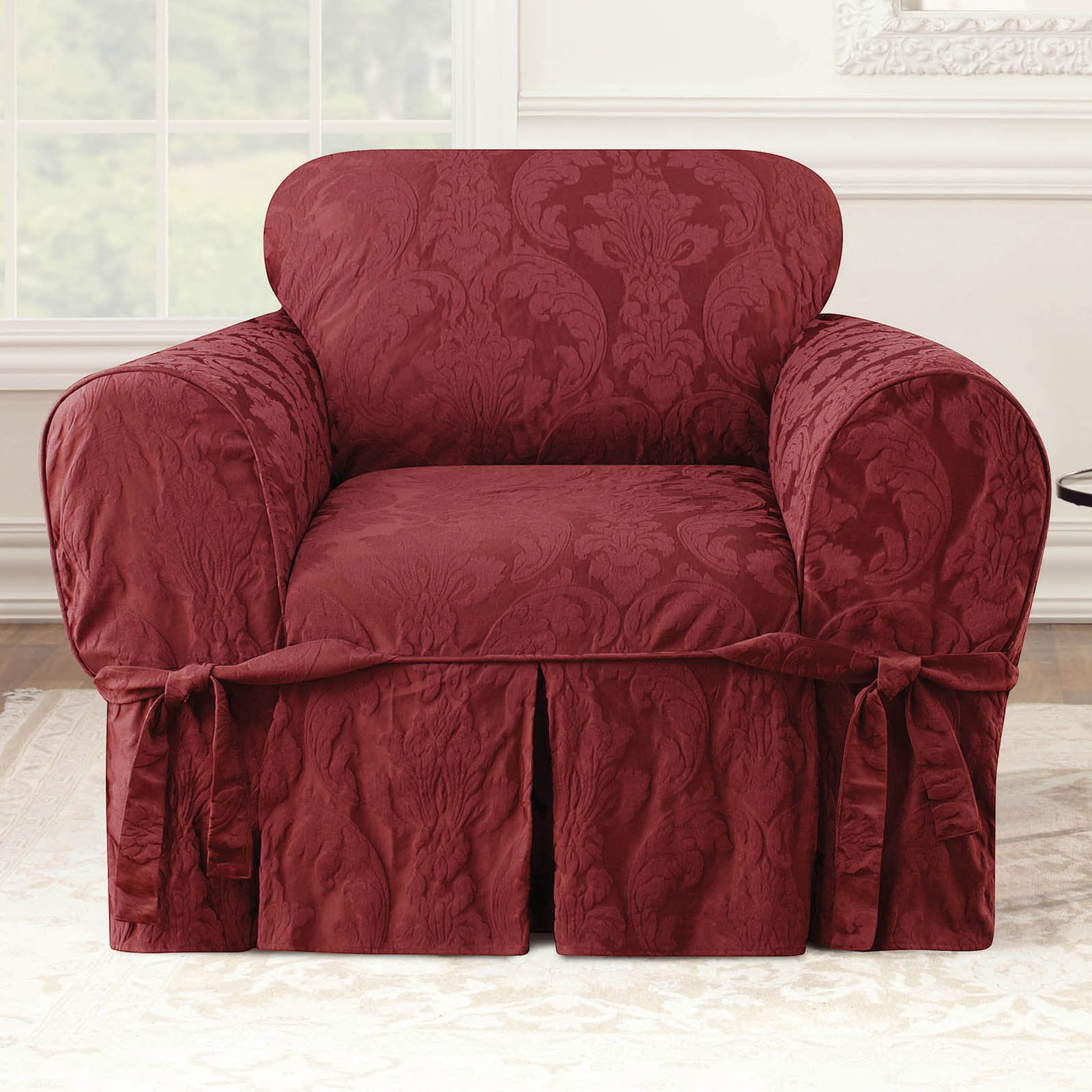 Sure Fit Matelasse Damask Chair Cover
