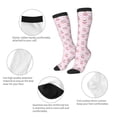 thumbnail image 3 of Xecao Pug And Donut Print Compression Socks for Both Men And Women for Running, Travel, Flight, Nurse, 3 of 6