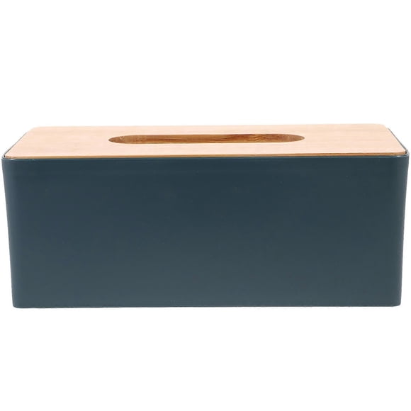 Rectangular Tissue Cover Modern Style Storage Box Home Use Green 21.5x12x8.5cm Easy Access 1Set