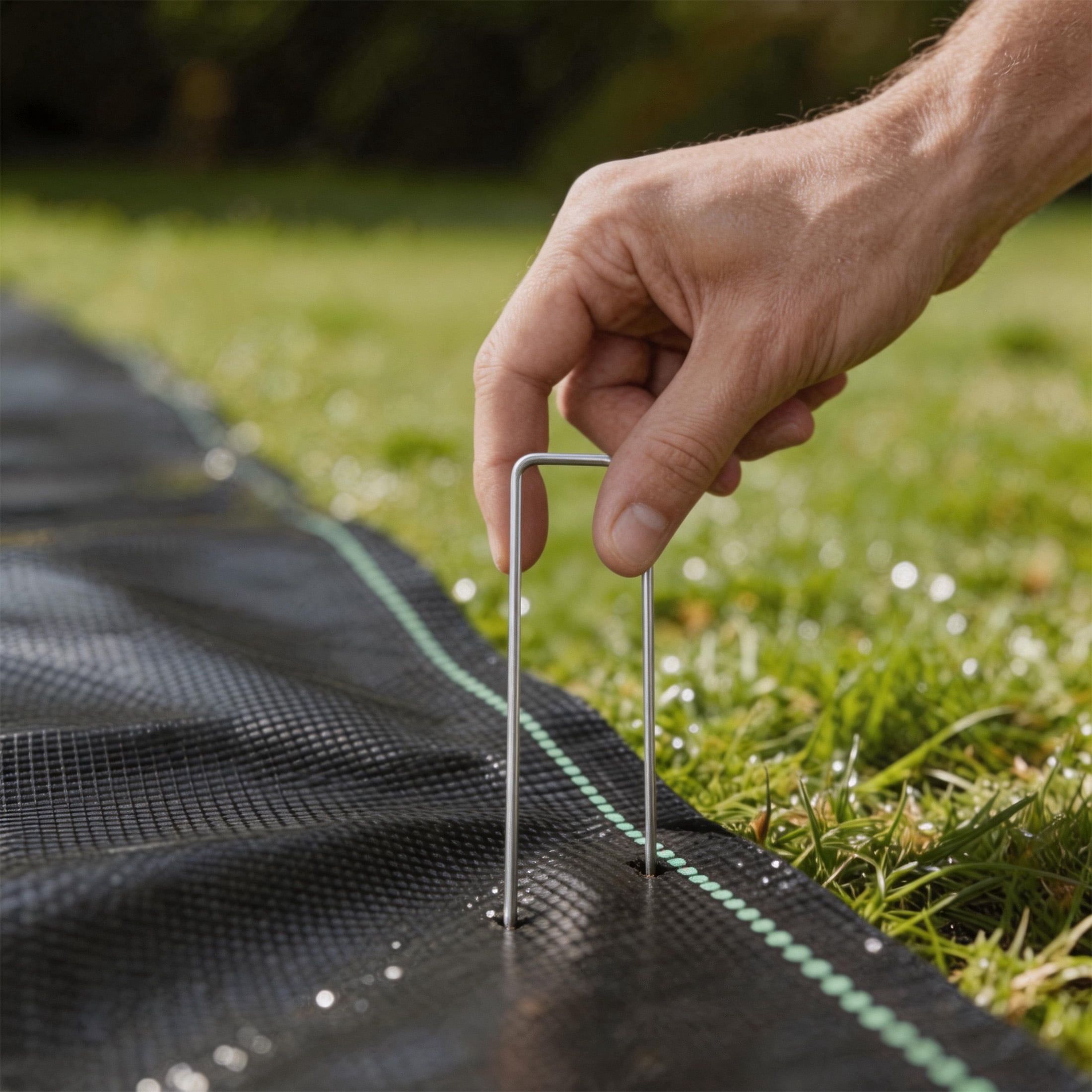 GARITIN Weed Barrier Landscape Fabric, 3.3FT x 49FT Heavy Duty Landscaping Fabric Roll, Breathable Ground Cover Weed Mat, Garden Fabric Weed Blocker Cloth, Flower Bed Liner