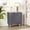 Dark Gray, variant on Fluted Nightstand with 3 Drawers, Curved Profile Design Wood Bedside Table, Modern End Table with Gold Glossy Handles, for Bedroom, Office, Closet, Dark Gray