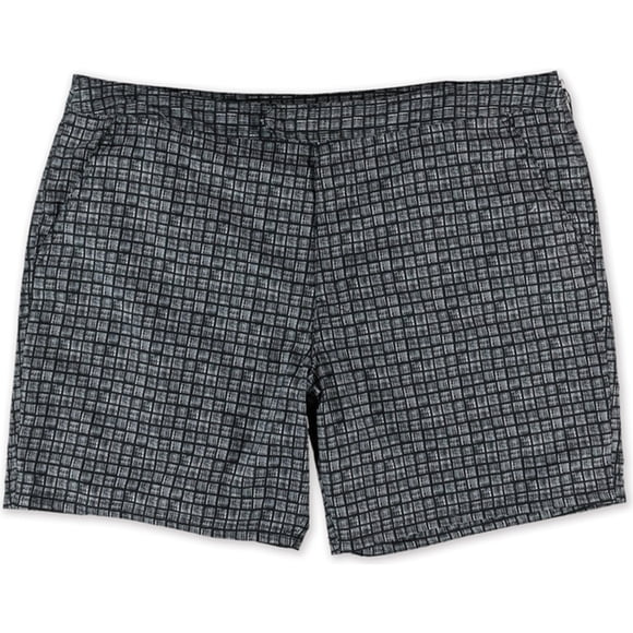 Marc Anthony Mens Slim-Fit Mini Print Swim Bottom Trunks, Negro, 42