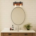 thumbnail image 4 of LNC 2-Light Black and Brown Farmhouse Bathroom Vanity Light,14.2"L x 4.3"D x 5.9"H, 4 of 13