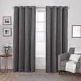 thumbnail image 2 of EXCLUSIVE HOME Velvet Heavyweight Light Filtering Grommet Top Curtain Panel Pair, 54"x84", Soft Grey, 2 of 4
