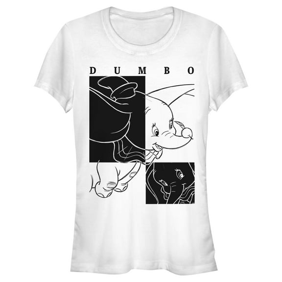 Junior's Dumbo Contrasted Graphic Tee White Large