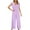 Purple, variant on Lindreshi Jumpsuits for Women Clearance Womens Fashion Summer Solid Casual Ruffle Sleeveless Suspender Jumpsuit