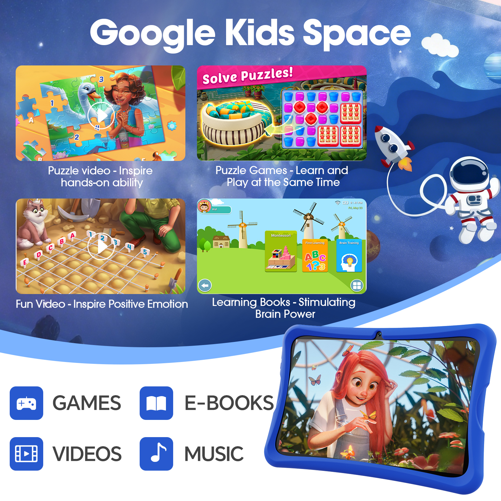 Haudio 10.1" Kids Android 15 Tablet with Parental Controls photo 6