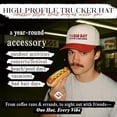 thumbnail image 2 of Funky Junque Trucker Hat – Vintage Two-Tone Snapback Baseball Cap with Embroidered Design - It's a Bad Day to Be a Hotdog - Red/Beige, 2 of 7