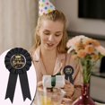 thumbnail image 3 of Birthday Ribbon Badge Brooch Party Decorations Black, 3 of 5