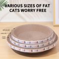 thumbnail image 3 of Halloween+Sale+Clearance Cat Scratcher Cardboard, Oval Cat Scratch Pad Bowl Nest for Indoor Cats, Round Cat Scratching Board Corrugated Lounge Cat Bed, Furniture Protector for Couch(Khaki, Large), 3 of 6